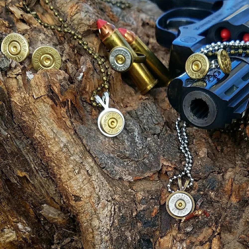 Winchester 38 Caliber Bullet Earrings/Necklace